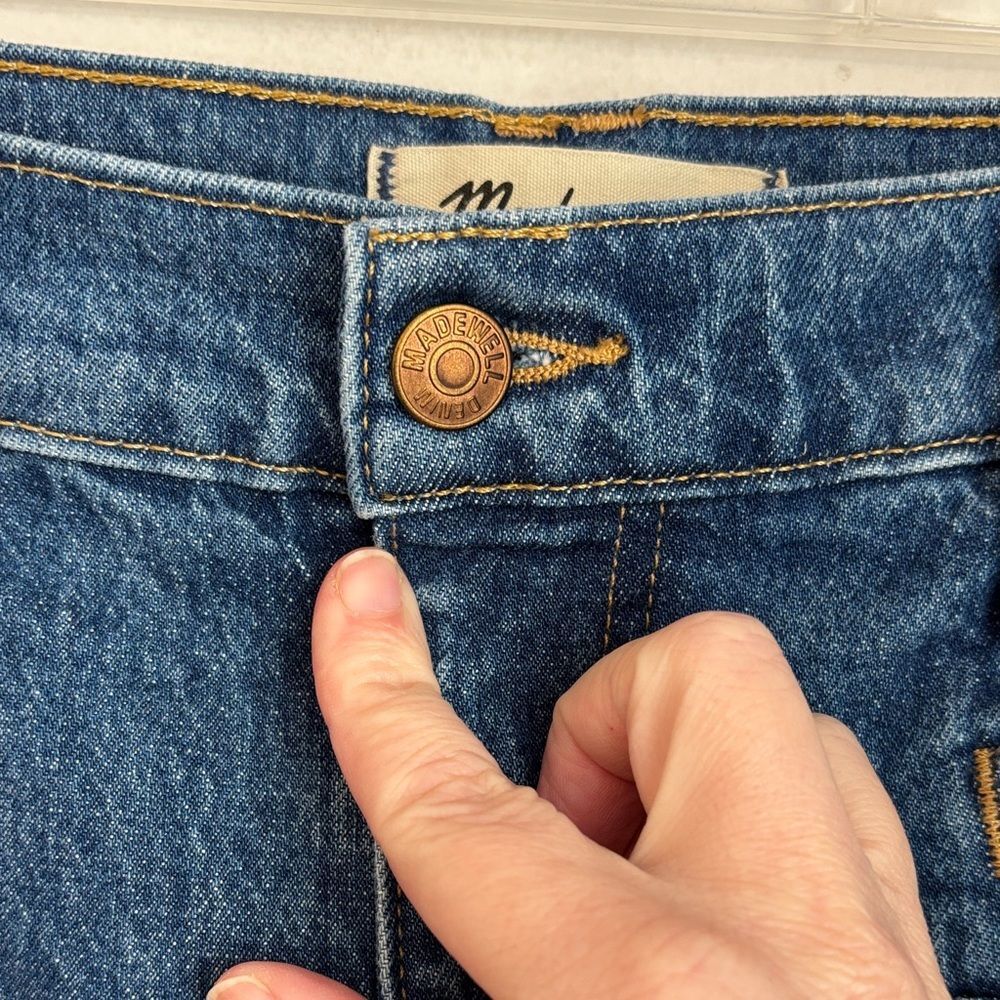 Madewell Womens The Perfect Vintage Flare Classic Blue front pocket Jeans 32 EUC - Picture 8 of 13